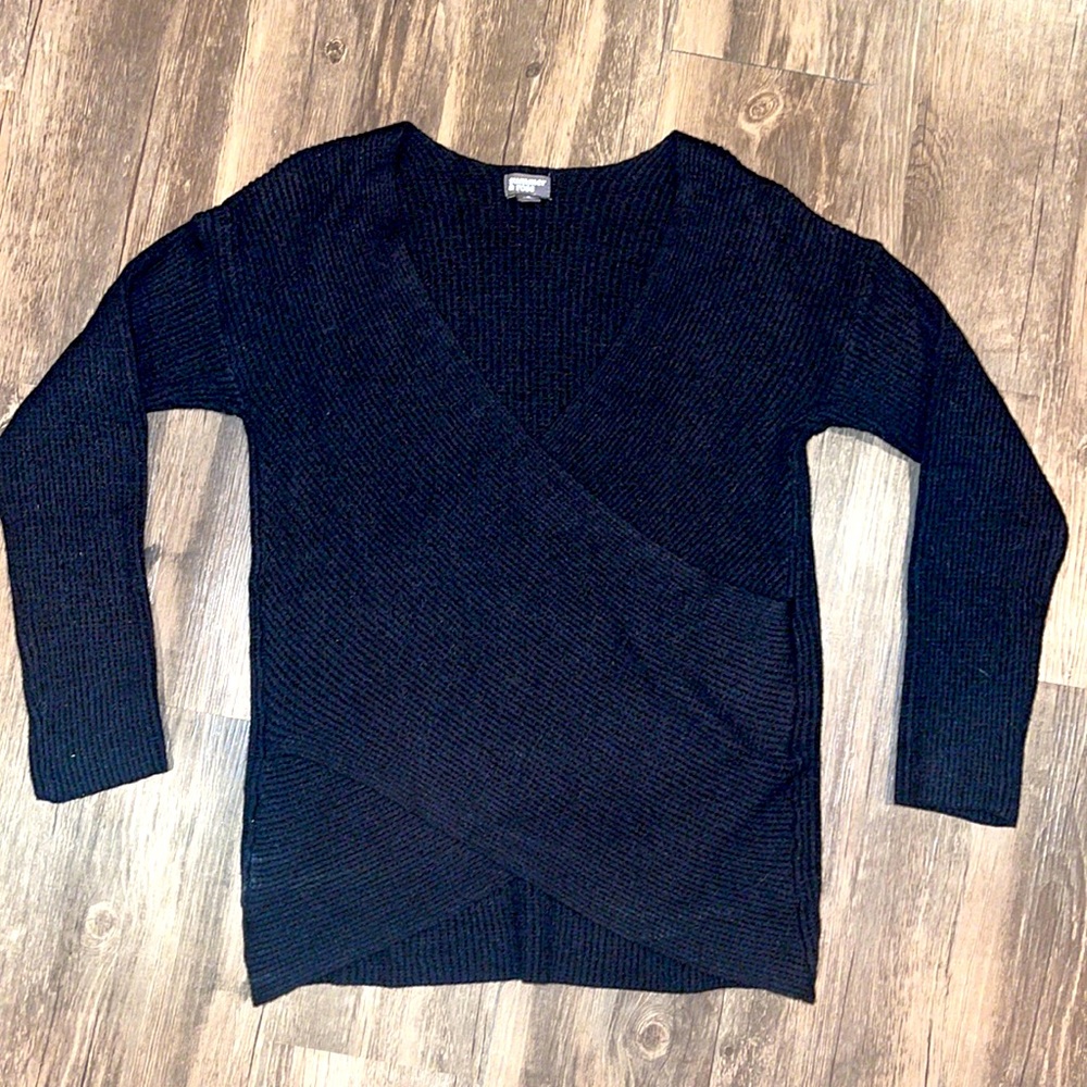 Cross front sweater